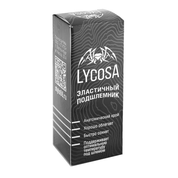 Подшлемник LYCOSA SILK BLACK, размер L, XL